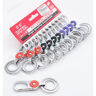 Брелок карабин 2 кольца-1