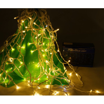 Гирлянда-штора №7тепл 100Led 3*0.5m бел.пров-1