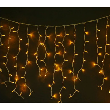 Гирлянда-штора №7тепл 100Led 3*0.5m бел.пров