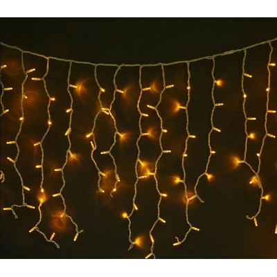 Гирлянда-штора №7тепл 100Led 3*0.5m бел.пров