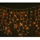 Гирлянда-штора №7тепл 100Led 3*0.5m бел.пров