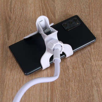 Держатель 7602334 прищепка, гибкий, регулируемый, для смартфона 3-7-3