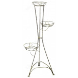 Подставка для цветов 78024 Вышка 3яч черное золото 100см металл