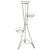 Подставка для цветов 78024 Вышка 3яч черное золото 100см металл