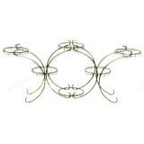 Подставка для цветов 78054 Фиалка 6яч антик бронза 30*15*74см металл