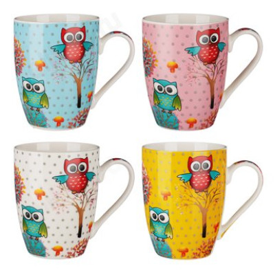 Кружка Совята 350 мл фарфор 806-234