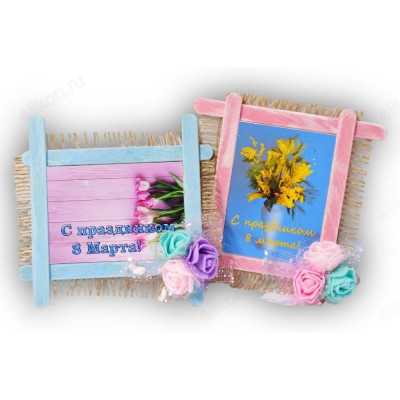 Сувенир магнит 8марта Рамка 7*8см