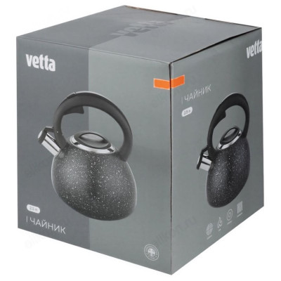 Чайник для плиты со свистком VETTA Гаро 2,5л 847-110 черн.-2