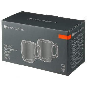 Кружка стекло двойная 2шт BY 850-209 470мЛ-2