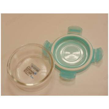 Контейнер с крышкой стекло 400 мл арт8922 круглый-3