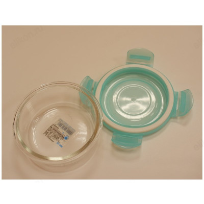 Контейнер с крышкой стекло 400 мл арт8922 круглый-3