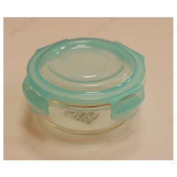 Контейнер с крышкой стекло 400 мл арт8922 круглый