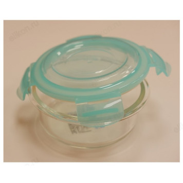 Контейнер с крышкой стекло 400 мл арт8922 круглый-6