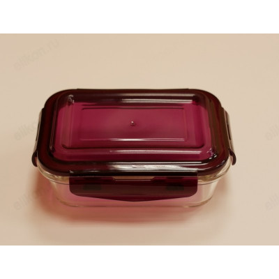 Контейнер с крышкой стекло 640 мл арт8930 прямоугольный