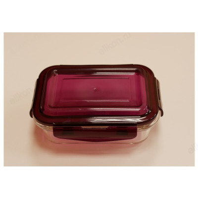 Контейнер с крышкой стекло 640 мл арт8930 прямоугольный-6