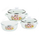 Набор посуды эмаль Ботаника 6пр 894-011 мини 0,7+1,1+0,7л