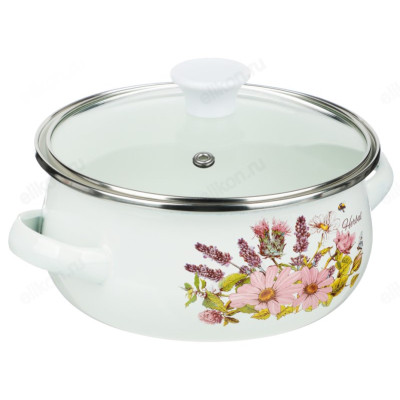 Набор посуды эмаль Ботаника 6пр 894-011 мини 0,7+1,1+0,7л-2