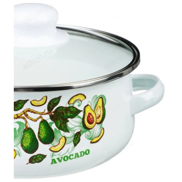 Набор кастрюль эмаль Авокадо 2 пр 894-507 индукция 1,5 и 4л-3