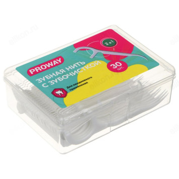 Набор зубочисток с зубной нитью PROWAY 30шт 983-024