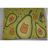 Полотенце льняное 35*75см Авокадо