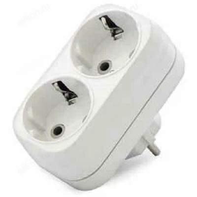 Двойник Универсал А302 с/з 16А 250В, плоский, белый