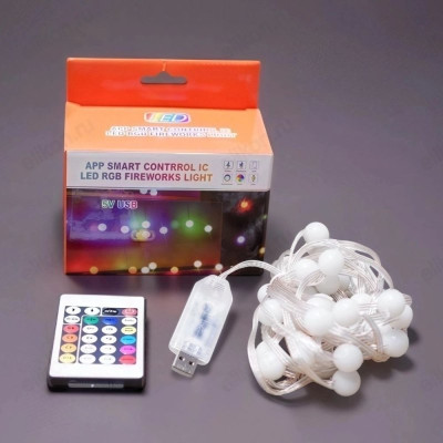 Гирлянда А-73 5м 33лампы Smart USB ДУ цветная-1