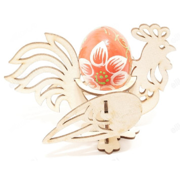 Блюдо-подставка под яйцо Петух дерево-1