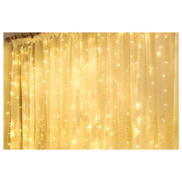 Гирлянда-штора Волна цветная яркая 1,5*1,5-2