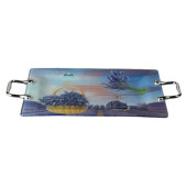 Блюдо стекло с ручками 35*22см S320035H BB-033L