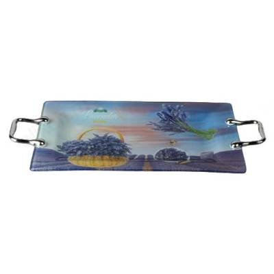 Блюдо стекло с ручками 35*22см S320035H BB-033L