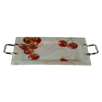 Блюдо стекло с ручками 35*22см S320035H BB 153W