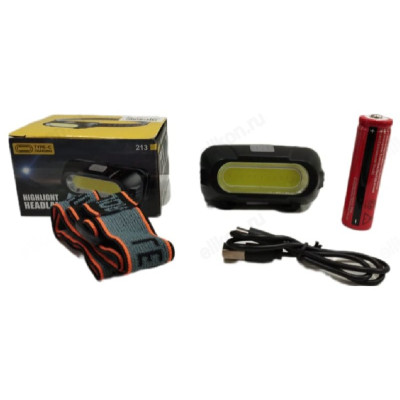 Фонарь налобный BL-213 COB-диод