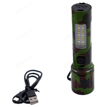 Фонарь ручной BL-603M-TG USB (в пласт.чехле)-2