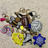 Сувенир брелок БСК/149861 стразы кожа