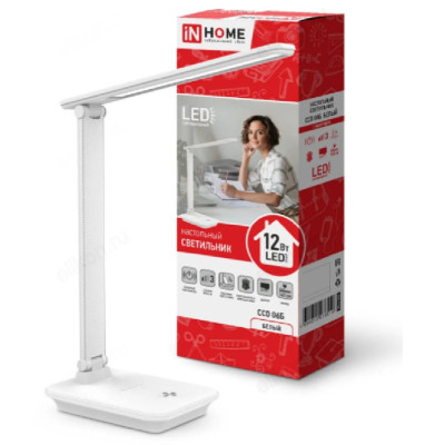 Светильник настольный светодиодный ССО 06Б 12Вт 3000-6500К 600лм сенсор-диммер, подставка, адаптер Б