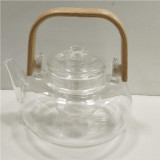 Чайник заварочный стекло 800мл ручка бамбук