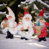 Сувенир игрушка Дед Мороз 13см микс