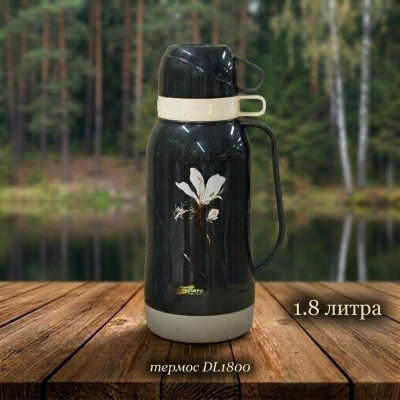 Термос DL1800 1,8л пл, стекл, колба