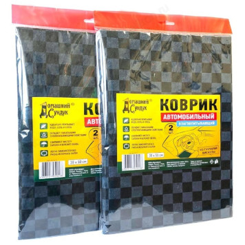 Коврик автомобильный Домашний Сундук 38*50см 2шт/уп ДС-210