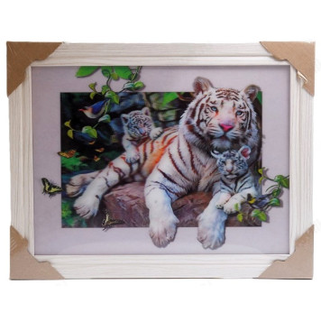 Картина 5D DS835/109 №109 36*46 "Тигр и тигрята"