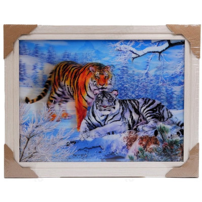 Картина 5D DS835/113 №113 36*46 "Тигры"