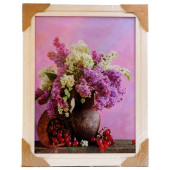 Картина 5D DS835/123 №123 36*46 "Сирень и виноград"