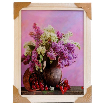 Картина 5D DS835/123 №123 36*46 "Сирень и виноград"