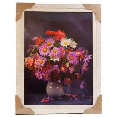 Картина 5D DS835/125 №125 36*46 "Розовые хризантемы"