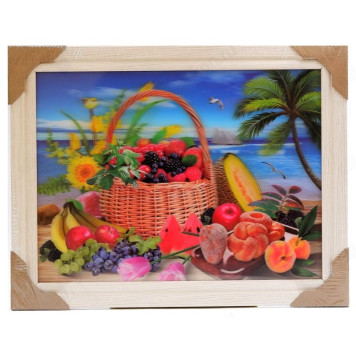 Картина 5D DS835/127 №127 36*46 "Корзина с ягодами"