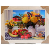 Картина 5D DS835/128 №128 36*46 "Желтые хризантемы"