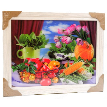 Картина 5D DS835/129 №129 36*46 "Овощи и тюльпаны"