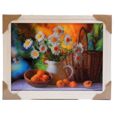 Картина 5D DS835/130 №130 36*46 "Ромашки и абрикосы"