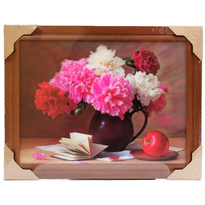 Картина 5D DS835/131 №131 36*46 "Пионы в кувшине"