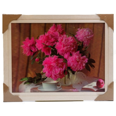 Картина 5D DS835/132 №132 36*46 "Пионы розовые"